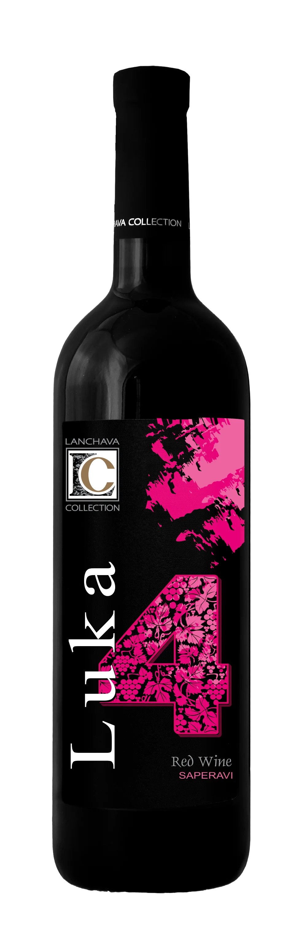 Luka Saperavi Dry Georgian wine bottle